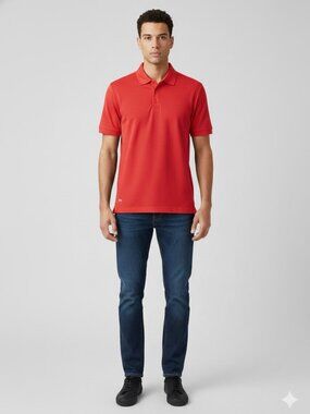 Fila Sport Golf Shirt Red Medium